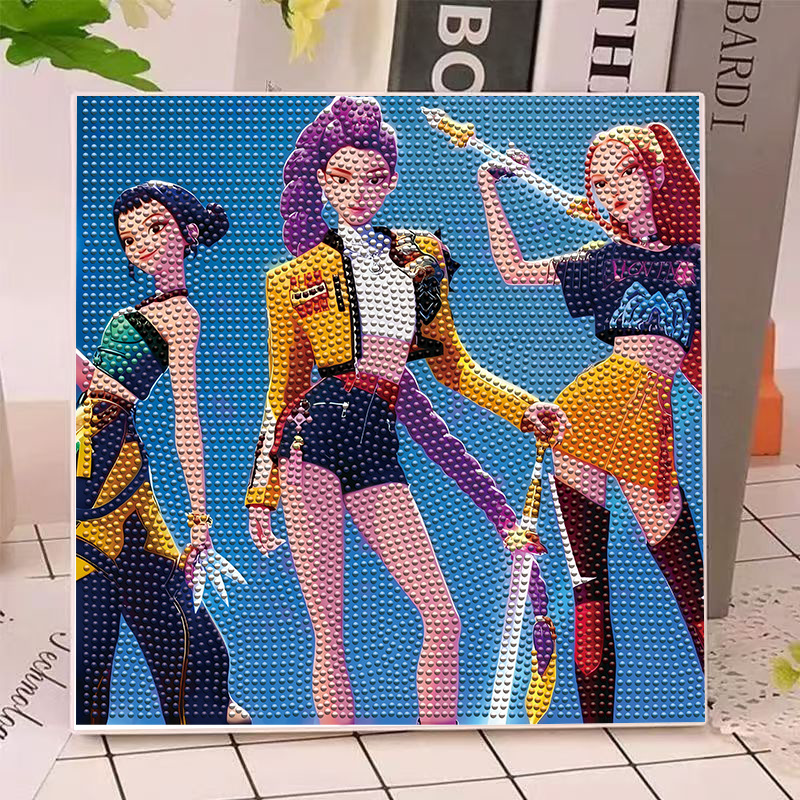 Home Decor Mod - アニメハンターズ ガールズ ルミ ミラ ゾイ ダイヤモンドペインティングキット