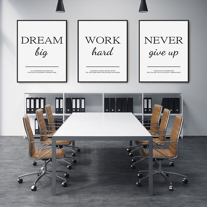 Home Decor Quotes On Wall - 3枚セット--モダンなリビングルーム用シンプル装飾画、インスピレーションを与えるウォールアートポスタープリント、ポジティブな引用句のキャンバス絵画、ホームデコレーション