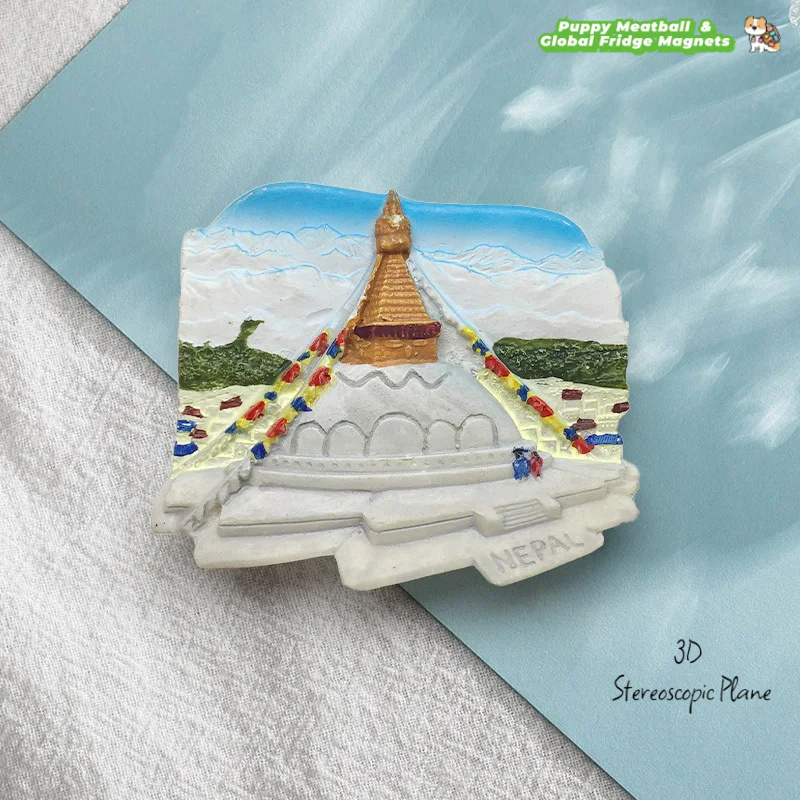 Home Decor Kathmandu - ネパール カトマンドゥ ブダスツーパ 風景 冷蔵庫マグネット 旅行お土産