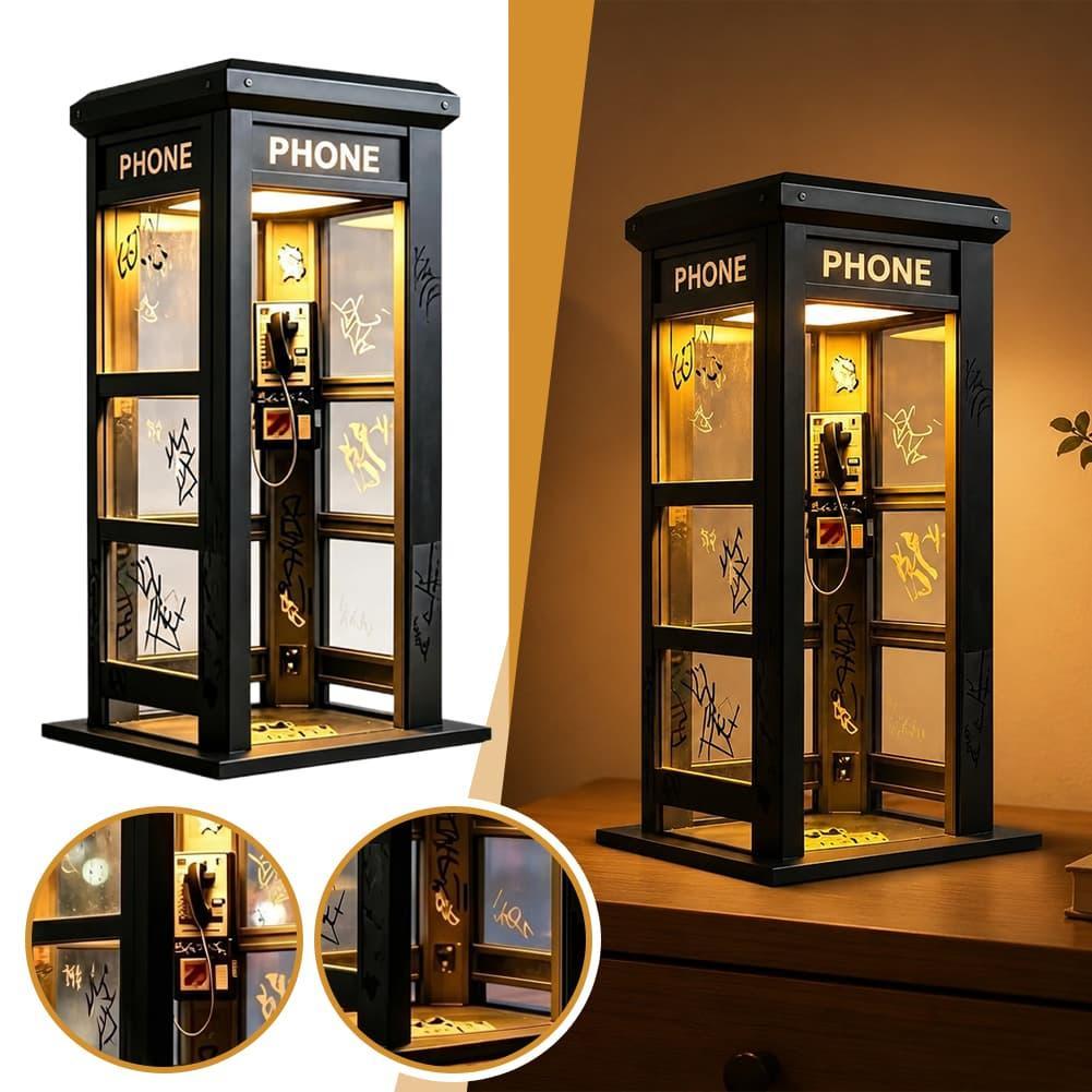 Home Decor Lighting - ヴィンテージロンドン電話ボックステーブルランプ レトロ電話ボックスナイトライト 装飾デスクライト 家庭用デスクトップオーナメントギフト