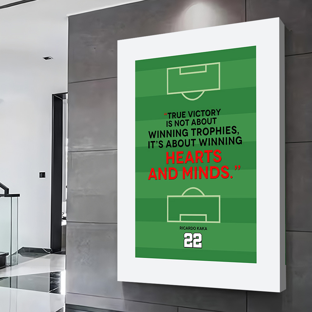 リカルド・カカのサッカーフィールドでの名言プリントポスター  - Home Decor Quotes On Wall のレビューと価格