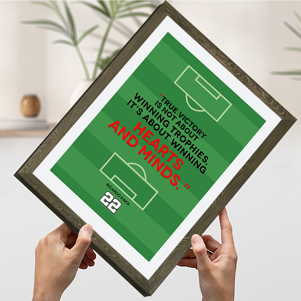 リカルド・カカのサッカーフィールドでの名言プリントポスター  - Home Decor Quotes On Wall のレビューと価格