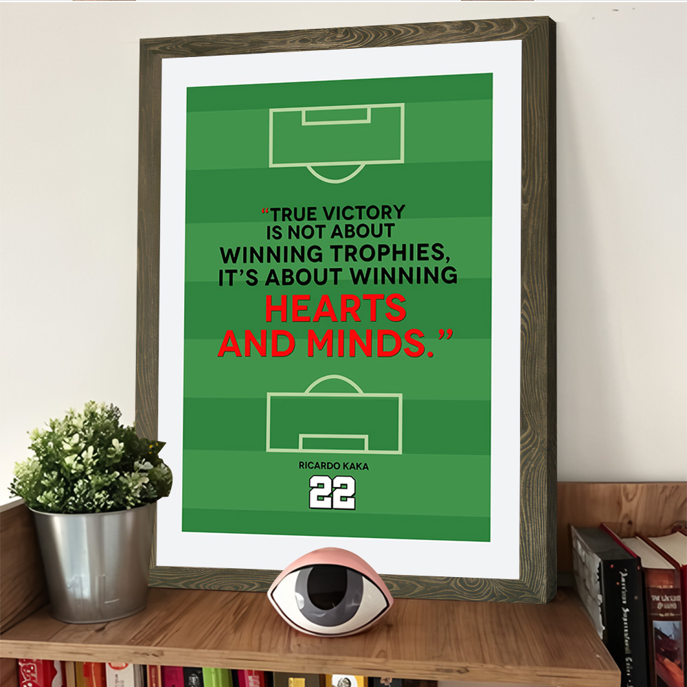 リカルド・カカのサッカーフィールドでの名言プリントポスター  - Home Decor Quotes On Wall のレビューと価格