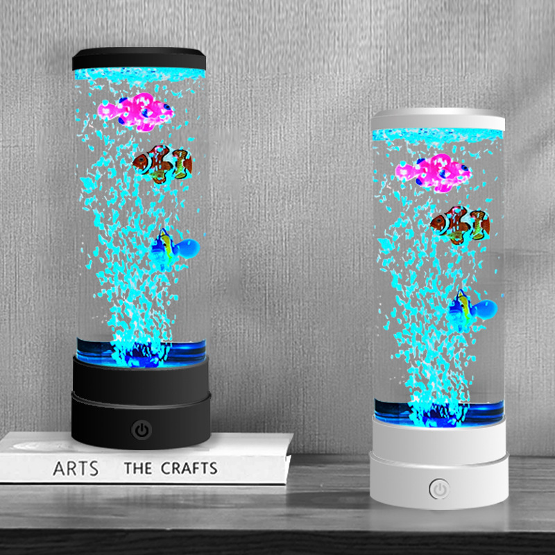 模擬LEDマルチカラーバブルフィッシュ雰囲気ホームデコレーシ - Home Decor Product のレビューと価格