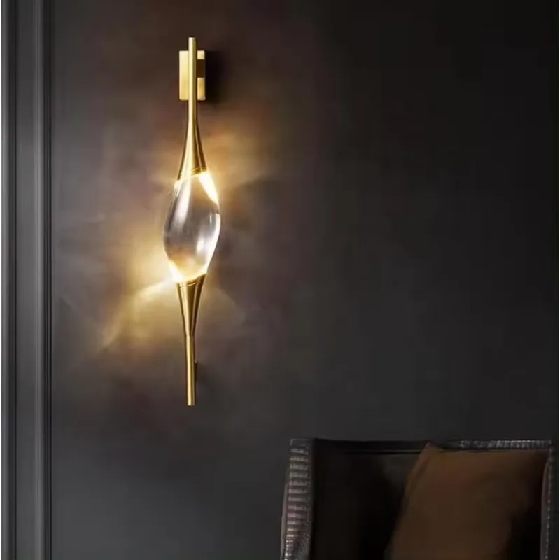 新デザイン モダン フル銅製 ゴールドクリスタル LED ウ - Home Decor Lighting のレビューと価格