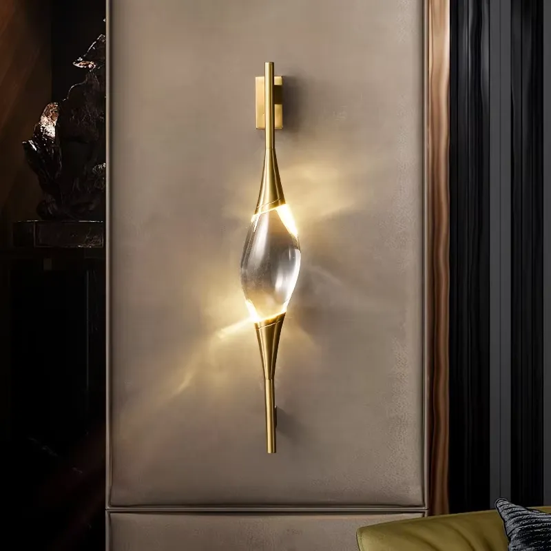 新デザイン モダン フル銅製 ゴールドクリスタル LED ウ - Home Decor Lighting のレビューと価格