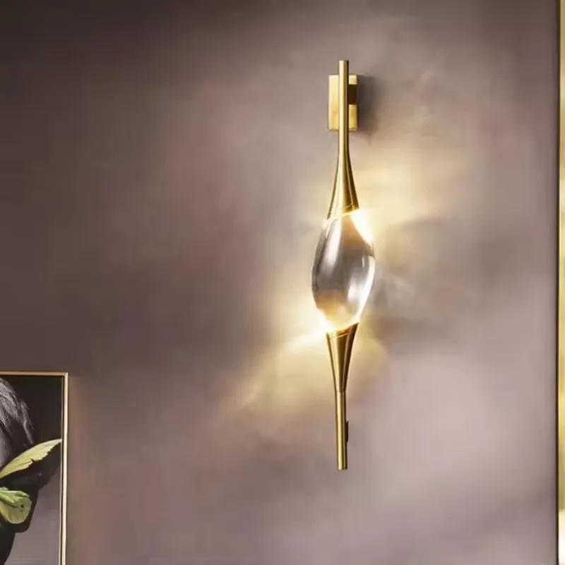 新デザイン モダン フル銅製 ゴールドクリスタル LED ウ - Home Decor Lighting のレビューと価格