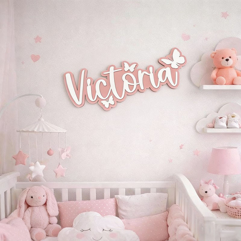 1個入りカスタム漫画蝶名入り木製ネームプレート、ホームルーム - Home Decor Product のレビューと価格