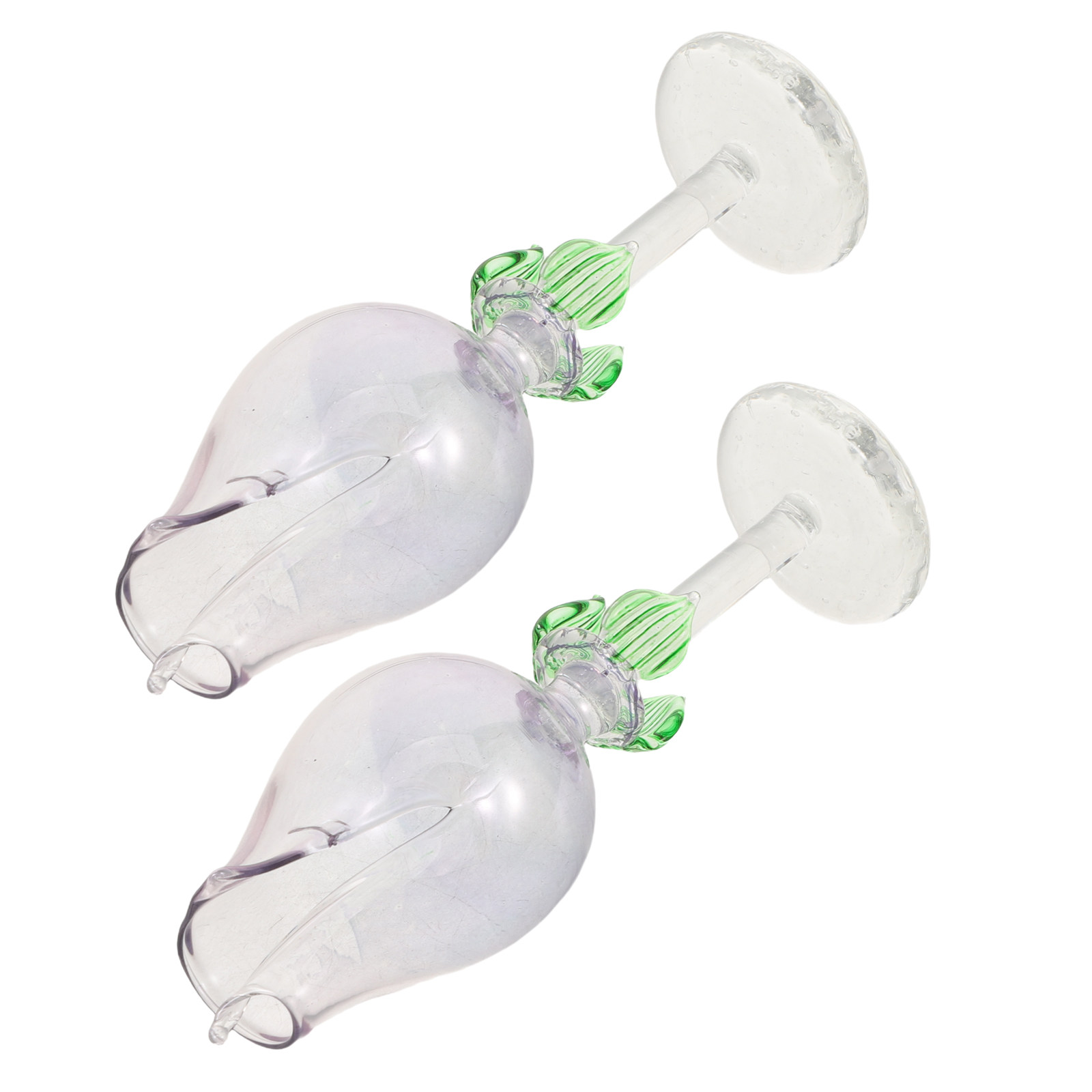 2個入りガラス製エッセンシャルオイルディフューザー、花型アロ - Home Decor Glass のレビューと価格