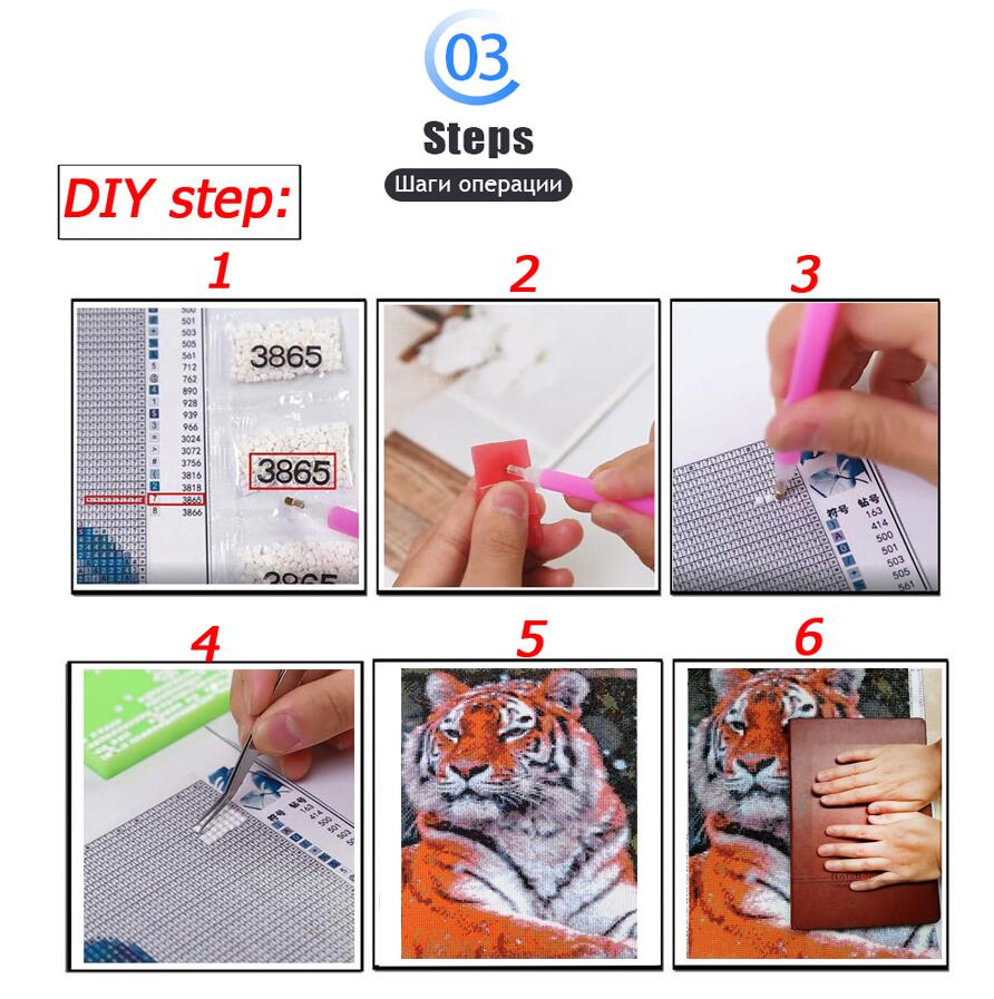 ダイヤモンド塗装キット新しい山脈森林動物虎 DIY ダイヤモ - Home Decor Range のレビューと価格