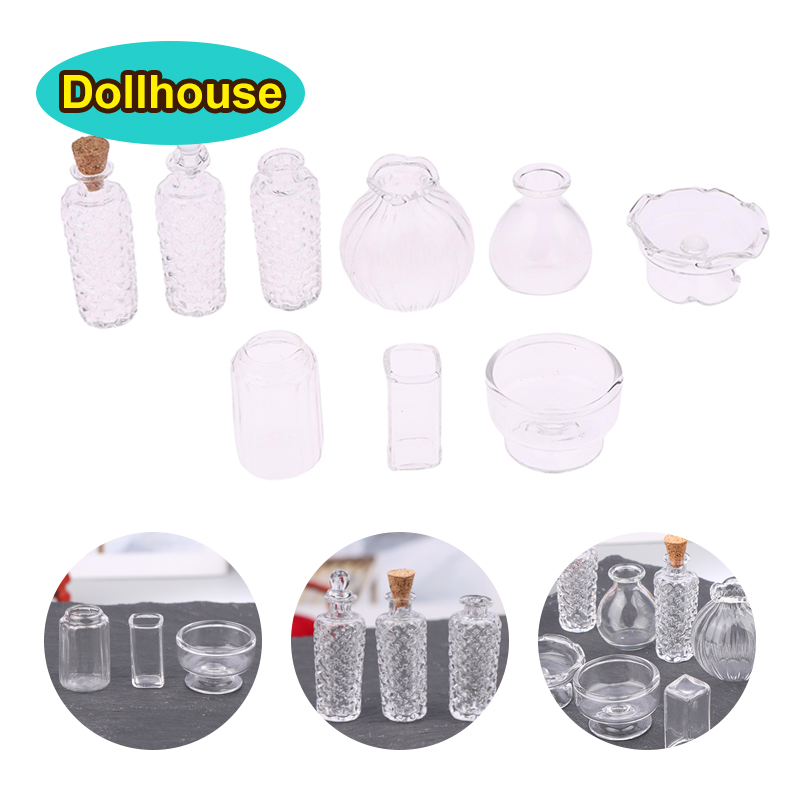 1:12 ドールハウスミニチュアガラス花瓶デザートカップワイ - Home Decor Glass のレビューと価格
