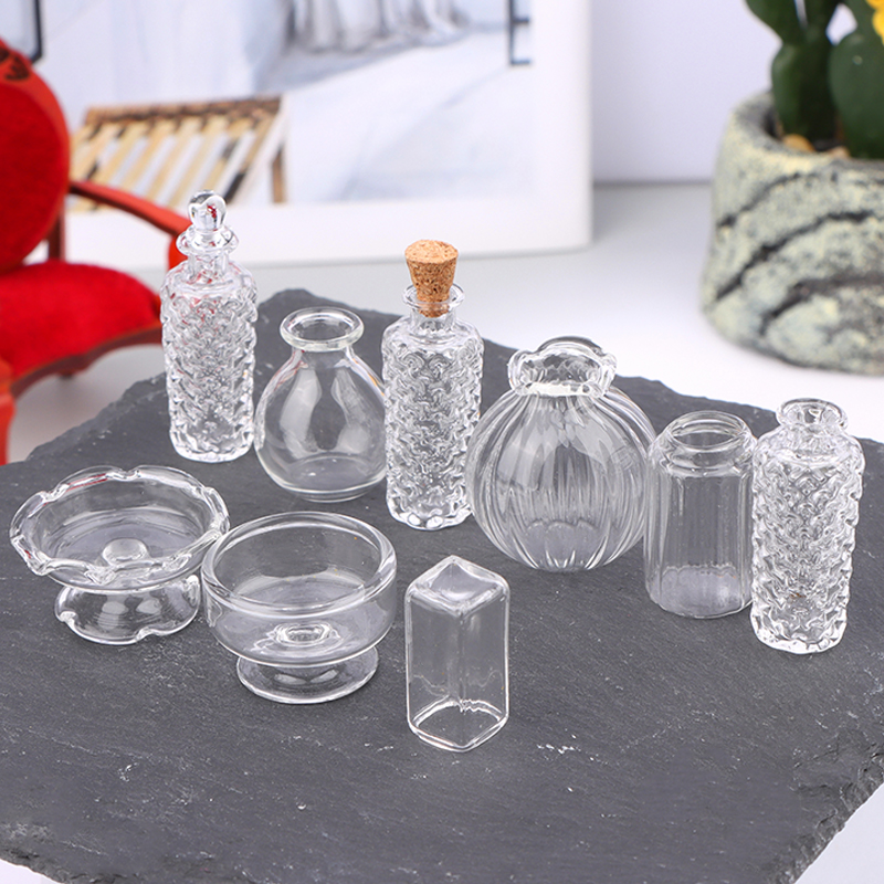 1:12 ドールハウスミニチュアガラス花瓶デザートカップワイ - Home Decor Glass のレビューと価格