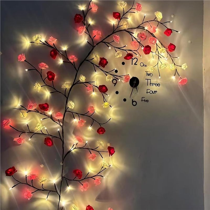 USB DIY メープルローズウィローつるランプ 8モード装 - Home Decor Lighting のレビューと価格