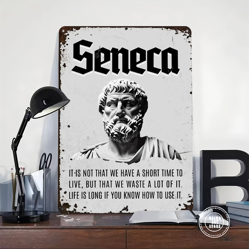 セネカ ストア派の名言 4枚 メタルポスター ティンサイン  - Home Decor Quotes On Wall のレビューと価格