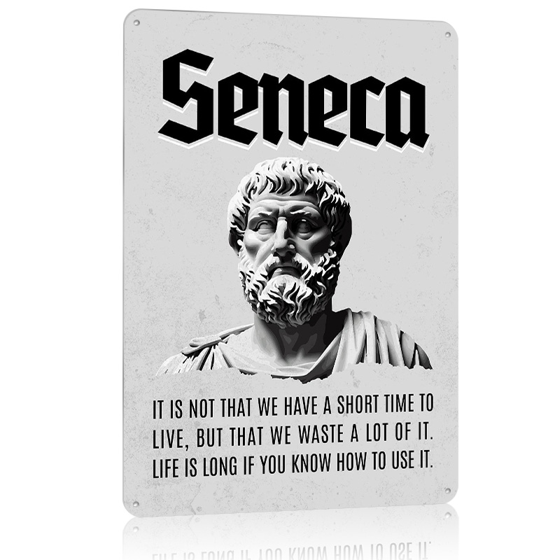 セネカ ストア派の名言 4枚 メタルポスター ティンサイン  - Home Decor Quotes On Wall のレビューと価格