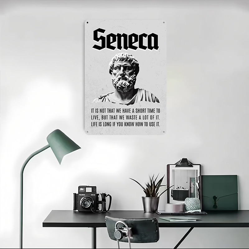 セネカ ストア派の名言 4枚 メタルポスター ティンサイン  - Home Decor Quotes On Wall のレビューと価格