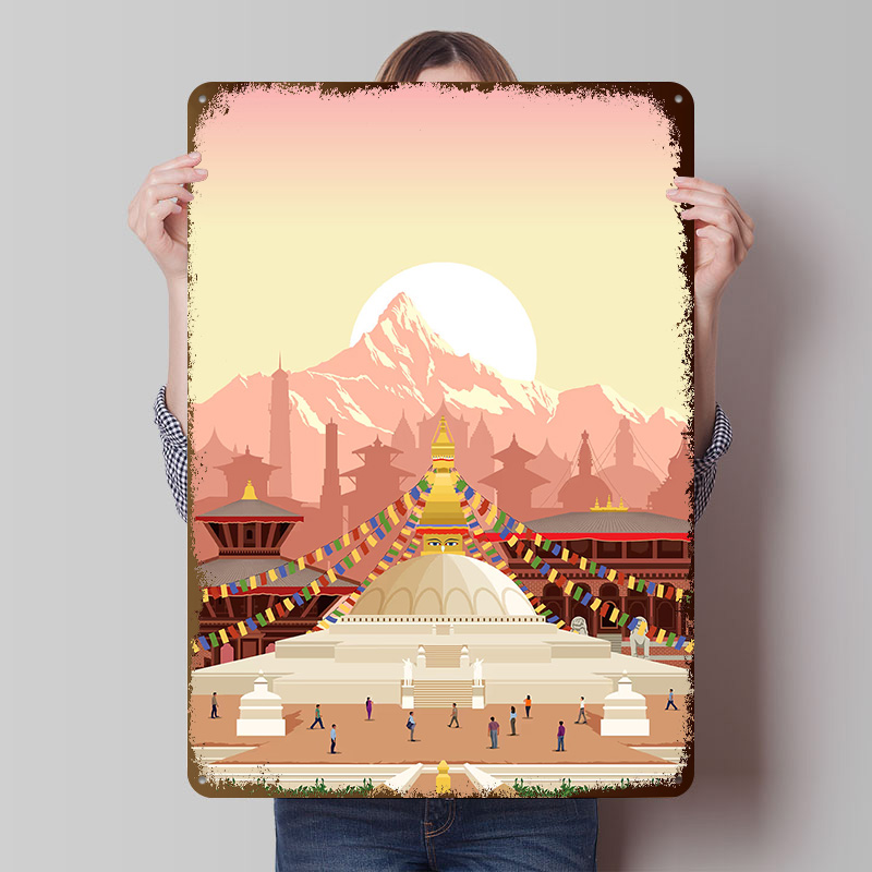 カトマンズ旅行プリント印刷ポスターカスタマイズされたレトロな - Home Decor Kathmandu のレビューと価格