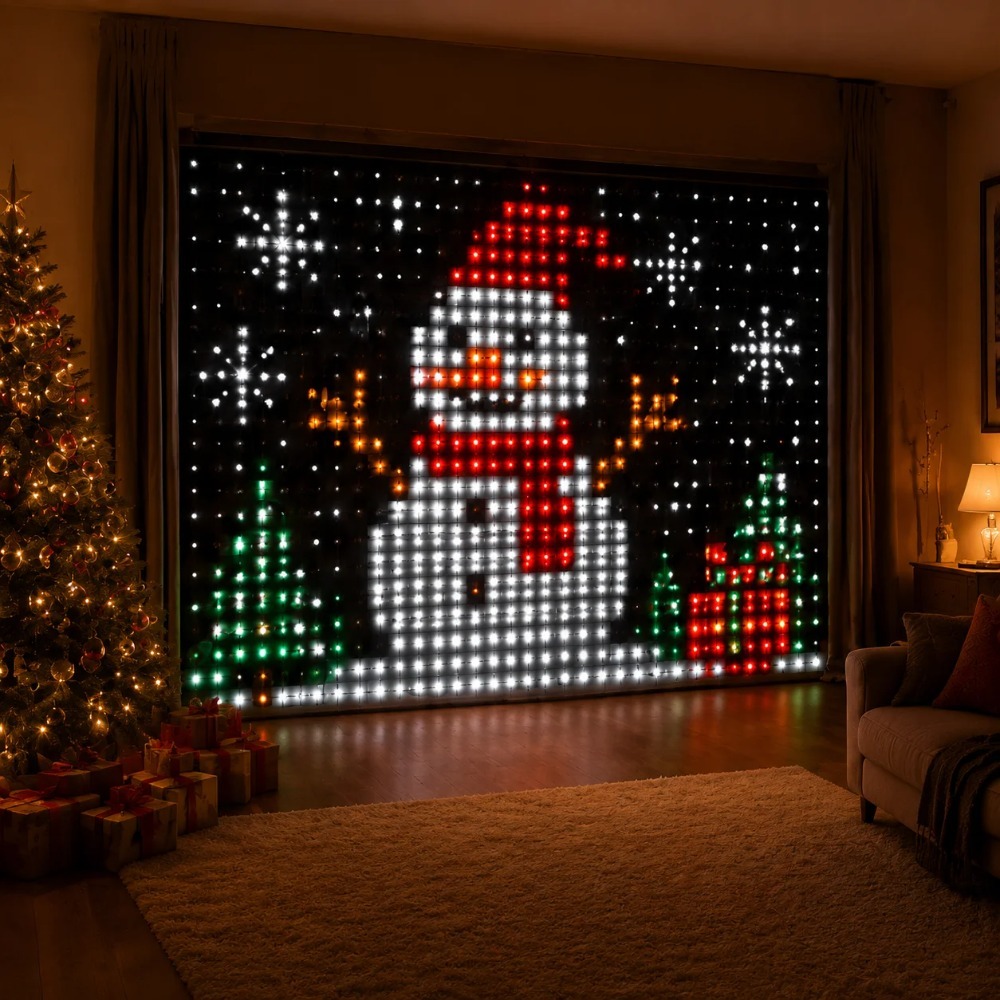LEDピクセルカーテンライト Bluetoothアプリ制御  - Home Decor Lighting のレビューと価格