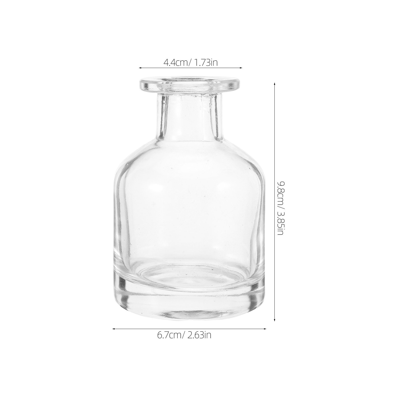 2 個のガラスディフューザーボトル円筒形デザイン空の詰め替え - Home Decor Glass のレビューと価格
