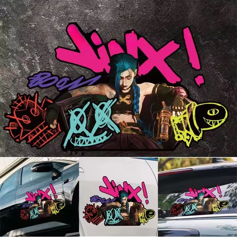 Arcane Jinx グラフィティ反射車ステッカー電動バイ - Home Decor Glass のレビューと価格