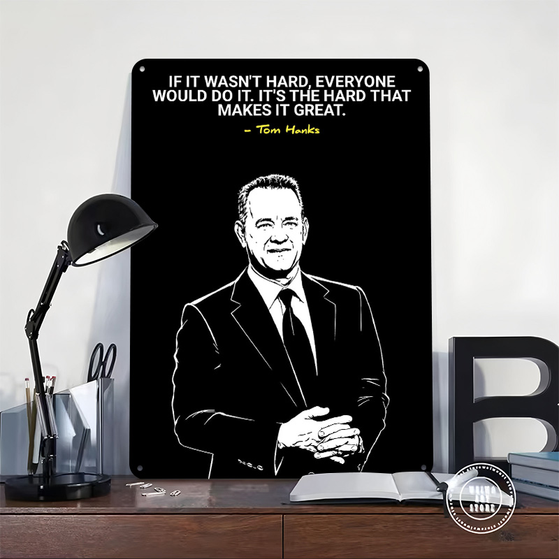 トム・ハンクスの努力への言葉を掲載した3Dプリントテクスチャ - Home Decor Quotes On Wall のレビューと価格