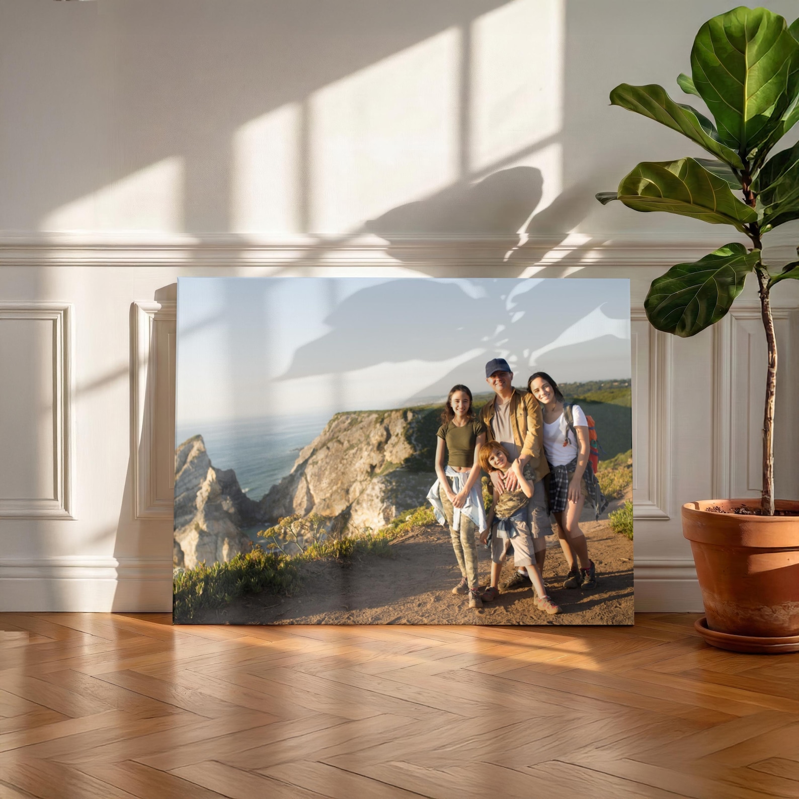 パーソナライズされた写真キャンバス、カスタムファミリーウォー - Home Decor Product のレビューと価格