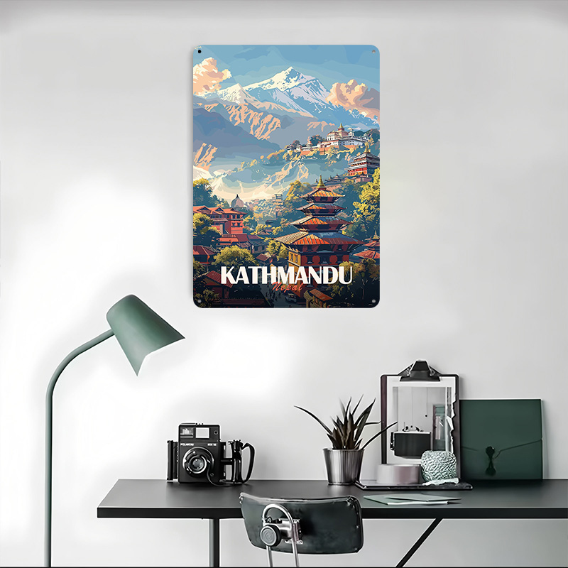 カトマンズ ネパール都市景観ポスター レトロ 3D プリント - Home Decor Kathmandu のレビューと価格