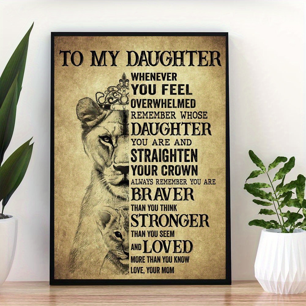 ライオンのレタリング,印刷されたポスターとキャンバスの絵画, - Home Decor Quotes On Wall のレビューと価格