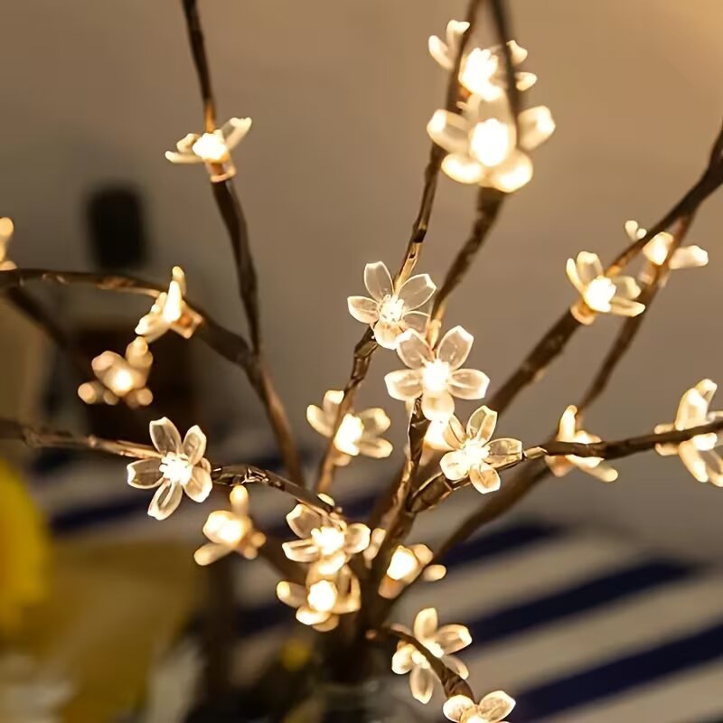 1/2PC 20LED 桜の枝ライト屋内屋外ホームデコレーシ - Home Decor Lighting のレビューと価格