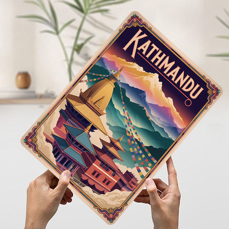 カトマンズ旅行アート印刷ポスターカスタマイズされたレトロな壁 - Home Decor Kathmandu のレビューと価格