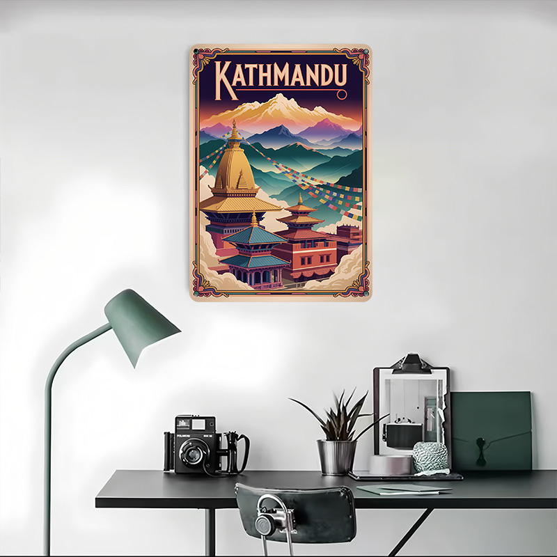 カトマンズ旅行アート印刷ポスターカスタマイズされたレトロな壁 - Home Decor Kathmandu のレビューと価格