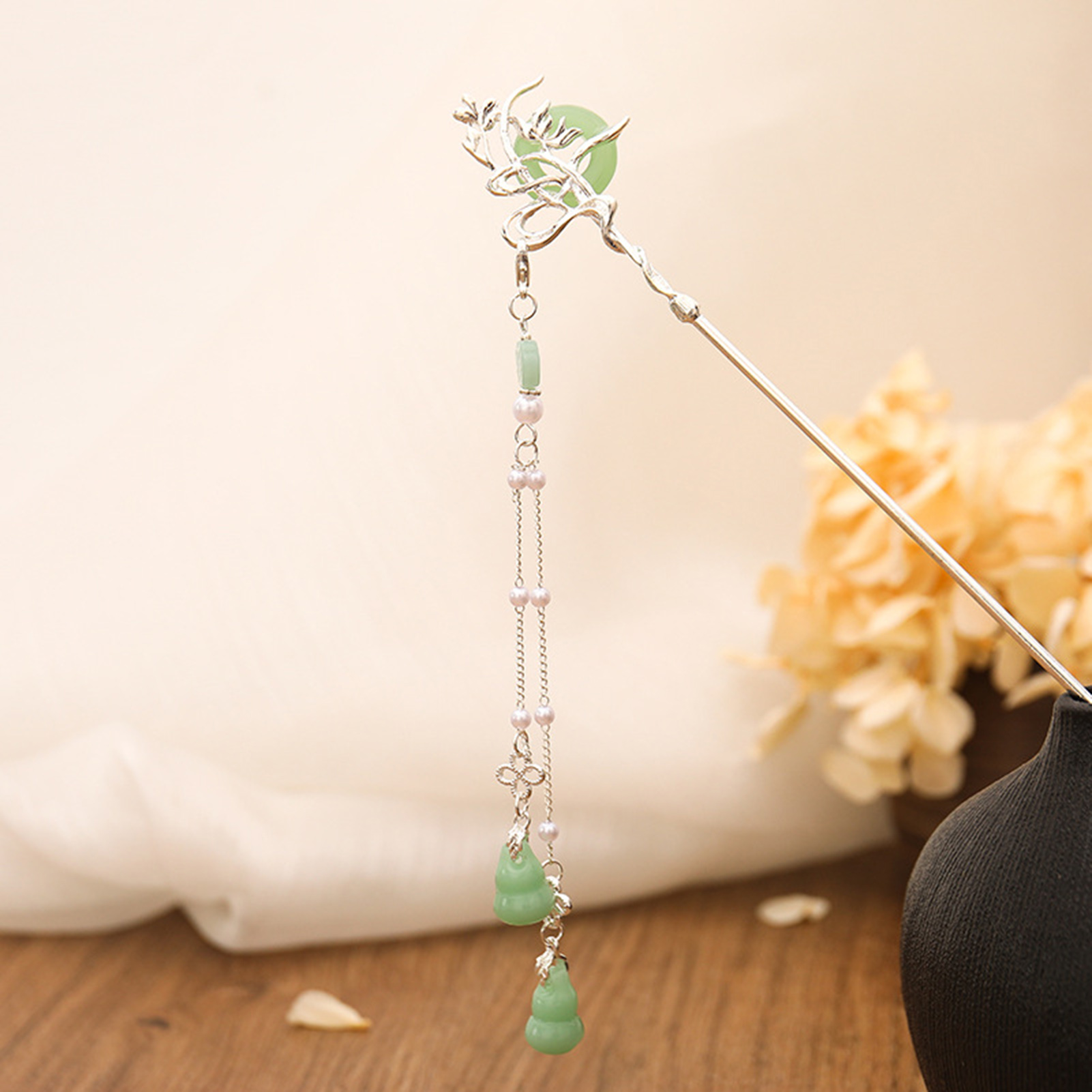 中国風のガラスヘアピン女性のためのエレガントな同心バックルタ - Home Decor Glass のレビューと価格