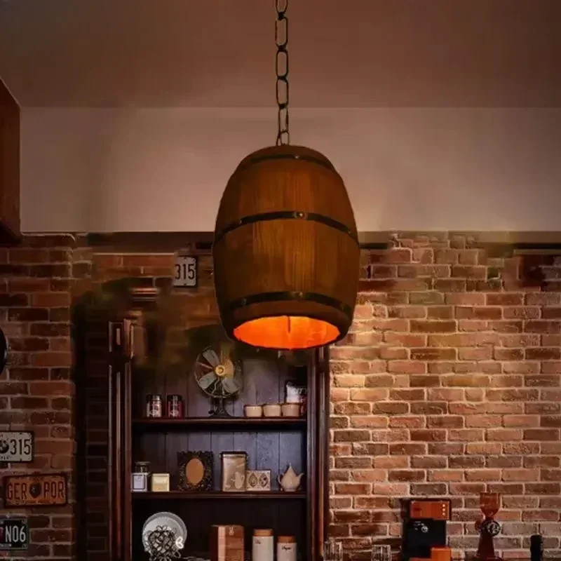 素朴なランプヴィンテージシャンデリア木製ペンダントライトワイ - Home Decor Lighting のレビューと価格
