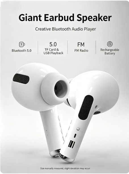 クリエイティブな巨大イヤホン型Bluetoothスピーカー、 - Home Decor Range のレビューと価格