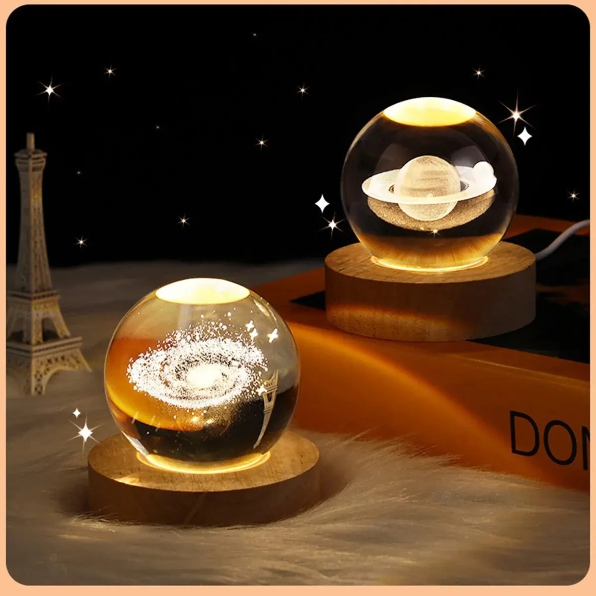 6cmクリスタルボール装飾 天文学 太陽系 惑星 月 宇宙飛 - Home Decor Glass のレビューと価格