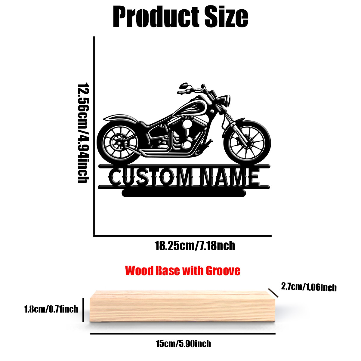 1個入りカスタムネームロードバイク木製ベースメタルアートオー - Home Decor Product のレビューと価格