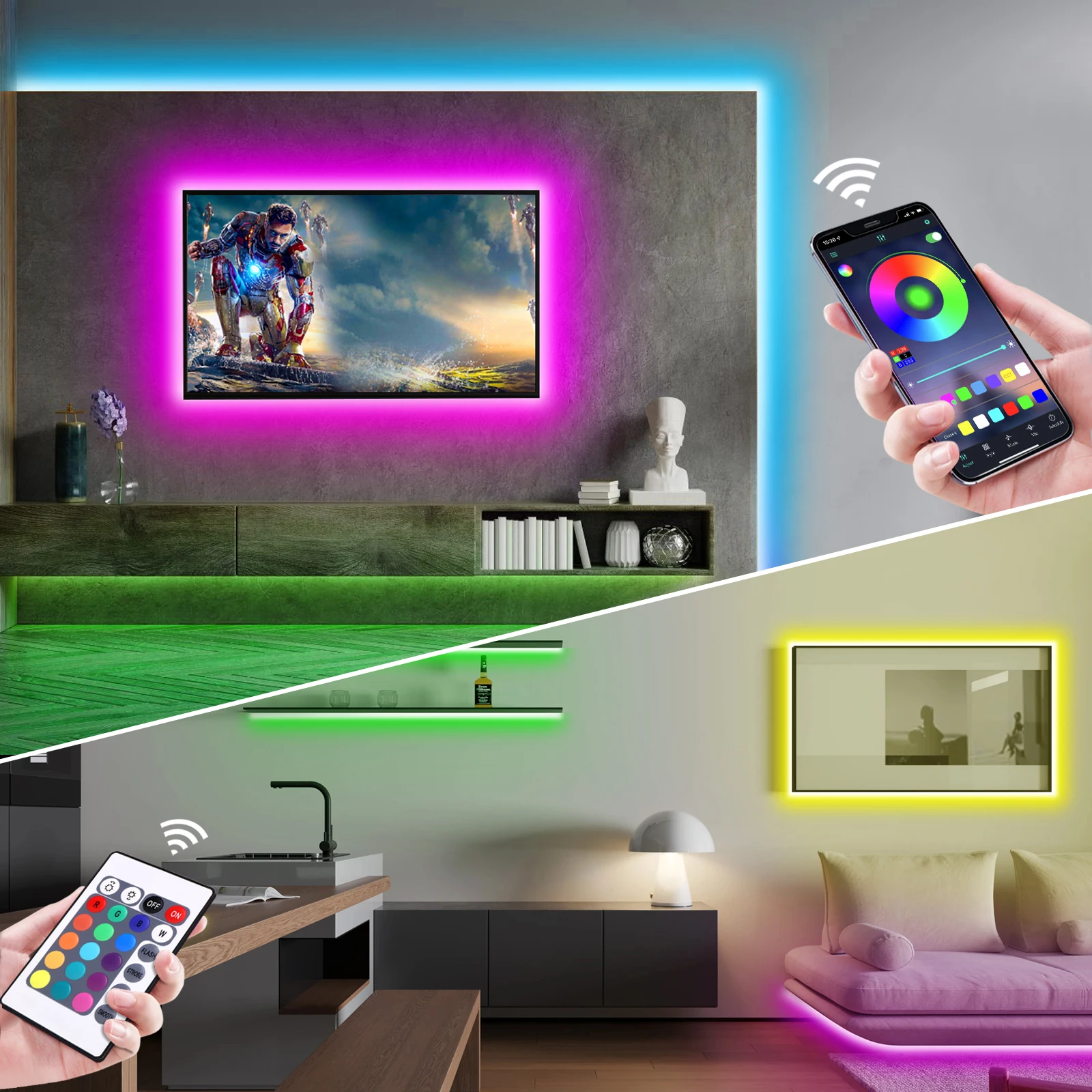 1-5m RGB LEDネオンストリップライト 5V USB - Home Decor Lighting のレビューと価格